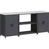 Image de Ensemble de rangement pour la cuisine vidaXL HATTEM, 3 pièces, anthracite