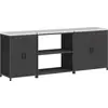 Image de Ensemble de rangement pour la cuisine vidaXL HATTEM, 3 pièces, noir