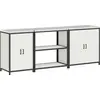 Image de vidaXL Ensemble de rangement pour la cuisine HATTEM, 3 pièces, blanc
