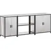 Image de Ensemble de rangement pour cuisine vidaXL HATTEM, 3 pièces, acier inoxydable argenté