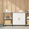 Image de Vidaxl Kitchen Storage Set Hattem 2 Pcs White Cold-rolled Steel