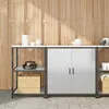 Image de Vidaxl Ensemble De Rangement Cuisine Hattem 2 Pcs Argenté