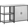 Image de vidaXL Ensemble de rangement pour la cuisine HATTEM, 2 pièces, argent