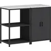 Image de vidaXL Ensemble de rangement pour la cuisine HATTEM, 2 pièces, noir