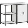 Image de vidaXL Ensemble de rangement pour la cuisine HATTEM, 2 pièces, blanc