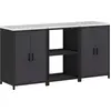Image de Ensemble de rangement pour la cuisine vidaXL HATTEM, 3 pièces, noir