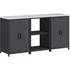 Image de Ensemble de rangement pour la cuisine vidaXL HATTEM, 3 pièces, anthracite