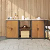 Image de Vidaxl Kitchen Storage Set Hattem 3 Pcs Rusty Steel
