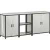 Image de Ensemble de rangement pour la cuisine vidaXL HATTEM, 3 pièces, argent