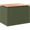 Image de Banc de jardin vidaXL vert olive 60 x 40 x 43 cm