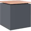 Image de Banc de jardin vidaXL, anthracite, 40 x 40 x 43 cm
