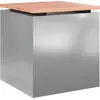 Image de vidaXL Banc de jardin Acier galvanisé 40 x 40 x 43 cm