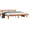 Image de vidaXL Cadre de lit brun cireux 203,5 x 205,5 x 69,5 cm Pin massif