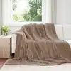 Image de Vidaxl Throw Blanket Camel 240 X 220 Cm Fleece