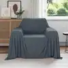 Image de Vidaxl Jeté Gris Foncé 210 X 140 Cm Toison