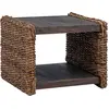 Image de vidaXL Table basse Nature 45 x 45 x 45 cm en bois d'acajou massif