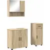 Image de vidaXL Ensemble de meubles de salle de bain 3 pcs chêne Sonoma bois composite & métal