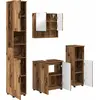 Image de Ensemble de meubles de salle de bain vidaXL, 4 pièces, bois de récupération, 61 x 35 x 64 cm