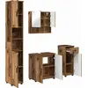 Image de vidaXL Ensemble de meubles de salle de bain 4 pcs vieux bois matériau bois & métal