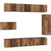 Image de vidaXL Ensemble d'armoires TV mural 8 pcs Bois ancien