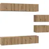 Image de vidaXL : Ensemble de 6 meubles TV, style artisanal, en bois imitation chêne