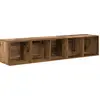 Image de vidaXL Armoire TV Set Montage mural 2 pcs Vieux bois Matériaux dérivés du bois