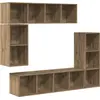 Image de vidaXL Ensemble de meubles TV mural 4 pcs Artisan-Chêne Bois composite
