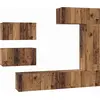 Image de vidaXL Ensemble d'armoires TV mural 6 pcs Bois ancien