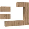 Image de vidaXL Ensemble de meubles TV mural 6 pcs Artisan-Chêne Bois composite
