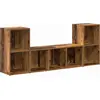 Image de Ensemble de meubles TV vidaXL à fixation murale, 3 pièces, marron, aggloméré