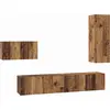 Image de vidaXL Meuble TV avec tiroirs 4 pièces Bois ancien Matériau dérivé du bois