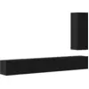 Image de vidaXL Ensemble de meubles TV 4 pcs Noir imitation chêne Matériau dérivé du bois