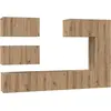 Image de vidaXL Ensemble de meubles TV mural 6 pcs Artisan-Chêne Bois composite