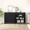 Image de Buffet vidaXL, 2 pièces, noir, aspect chêne, 70 x 41 x 75 cm