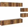 Image de Ensemble de meubles TV vidaXL à fixation murale en bois recyclé et panneaux dérivés du bois