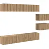 Image de vidaXL Meuble TV mural Artisan Chêne Bois composite