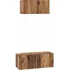 Image de vidaXL Ensemble d'armoires TV mural 2 pcs Bois ancien