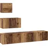 Image de vidaXL Ensemble d'armoires TV mural 4 pcs Bois ancien