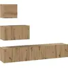 Image de vidaXL Ensemble de meubles TV mural 4 pcs Artisan-Chêne Bois composite