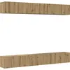 Image de vidaXL : Ensemble de 6 meubles TV, style artisanal, en bois imitation chêne