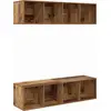 Image de Ensemble de meubles TV vidaXL, 2 pièces, bois recyclé, 37 x 37 x 142,5 cm, aggloméré