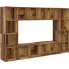 Image de Ensemble de meubles TV vidaXL, 4 pièces, marron, 37 x 37 x 142,5 cm, aggloméré