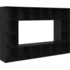 Image de Ensemble de meubles TV vidaXL, 4 pièces, noir, 37 x 37 x 142,5 cm, aggloméré