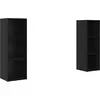 Image de Ensemble de meubles TV vidaXL, 2 pièces, noir, aspect chêne, 107 x 35 x 37 cm