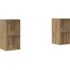 Image de Ensemble de meubles TV vidaXL, 2 pièces, chêne Artisan, 37 x 37 x 72 cm, bois d'ingénierie