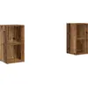 Image de vidaXL Ensemble de meubles TV 2 pièces Bois ancien 72 x 35 x 36,5 cm Matériau dérivé du bois