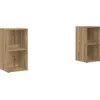 Image de Ensemble de meubles TV vidaXL, 2 pièces, chêne Artisan, 37 x 35 x 72 cm, bois d'ingénierie