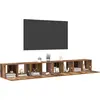 Image de Ensemble de meubles TV vidaXL, 4 pièces, bois recyclé, 60 x 30 x 30 cm, aggloméré