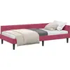 Image de vidaXL Cadre de lit d'angle avec tête de lit vin rouge 100 cm x 200 cm velours