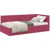 Image de vidaXL Cadre de lit d'angle avec tête de lit vin rouge 90 cm x 200 cm velours